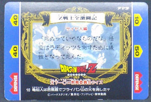 trading card game jcc carte dragon ball z Hero Collection Part 1 n°10 (1993) Amada songoku dbz cardamehdz verso