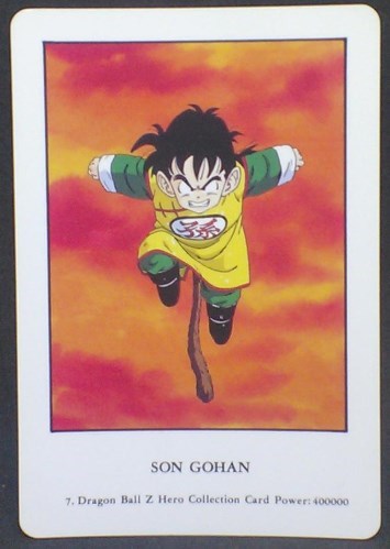 trading card game jcc carte dragon ball z Hero Collection Part 1 n°7 (1993) Amada songohan dbz cardamehdz