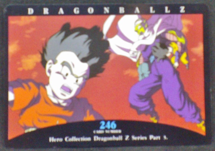 carte dragon ball z Hero Collection Part 3 n°246 (1995) Amada Krilin Piccolo Songoten Trunks