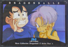 Charger l&#39;image dans la galerie, trading card game jcc carte dragon ball z Hero Collection Part 3 n°263 (1995) Amada Trunks Songoten Dbz