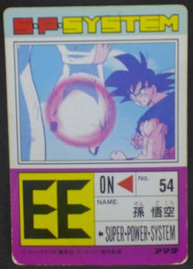 trading card game jcc carte dragon ball z PP Card Part 13 n°516 (1991) amada songoku vs freezer