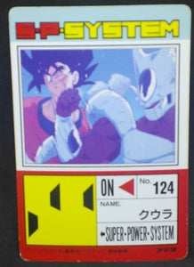 trading card game jcc carte dragon ball z PP Card Part 14 n°586 (1991) Amada songoku vs cooler dbz cardamehdz verso