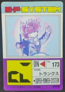 trading card game jcc carte dragon ball z PP Card Part 15 n°635 (1992) (Prisme soft) Amada dbz trunks cardamehdz verso