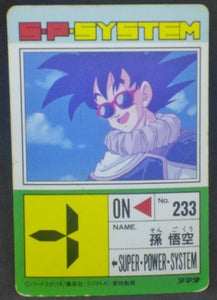 trading card game jcc carte dragon ball z PP Card Part 16 n°695 (1992) Amada songoku dbz