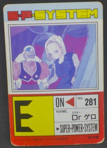 trading card game jcc carte dragon ball z PP Card Part 17 n°743 (1992) Amada cyborg 18 cyborg 20 docteur gero dbz cardamehdz verso