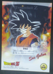 tcg jcc carte dragon ball z Trading card DBZ news Part 1 n°1 (2003) Amada songoku songohan cardamehdz verso