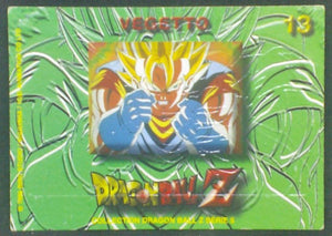 trading card game jcc carte dragon ball z carte française panini serie 5 n°13 (1999) vegetto dbz prisme cardamehdz verso