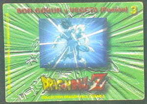 trading card game jcc carte dragon ball z carte française panini serie 5 n°19 (1999) songoku vegeta dbz prisme cardamehdz verso