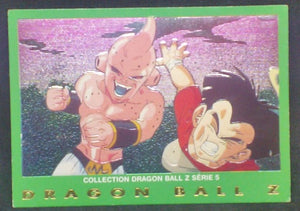 trading card game jcc carte dragon ball z carte française panini serie 5 n°92 (1999) krilin vs majin boo dbz prisme cardamehdz