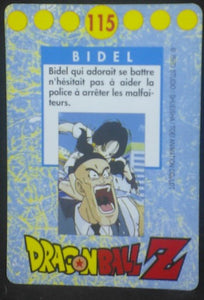 tcg carte dragon ball z française panini serie 1 n°115 dbz videl (1995) cardamehdz verso