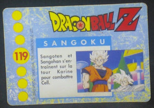 tcg carte dragon ball z française panini serie 1 n°119 dbz songoku songohan (1995) cardamehdz verso