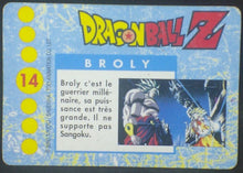Charger l'image dans la galerie, tcg carte dragon ball z française panini serie 1 n°14 dbz broly vs songoku cardamehdz verso
