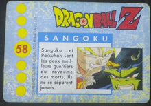 Charger l'image dans la galerie, tcg carte dragon ball z française panini serie 1 n°58 dbz songoku vs paikuhan cardamehdz verso