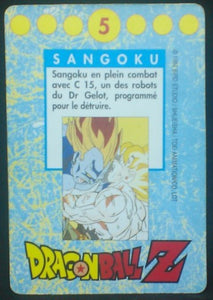 tcg carte dragon ball z française panini serie 1 n°5 dbz songoku vs cyborg 13 cardamehdz verso