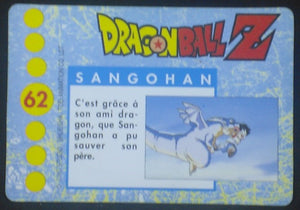 tcg carte dragon ball z française panini serie 1 n°62 dbz songohan cardamehdz verso