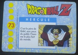 tcg carte dragon ball z française panini serie 1 n°73 dbz hercules cardamehdz verso