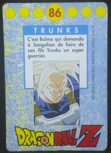 Charger l'image dans la galerie, tcg carte dragon ball z française panini serie 1 n°86 dbz trunks cardamehdz verso