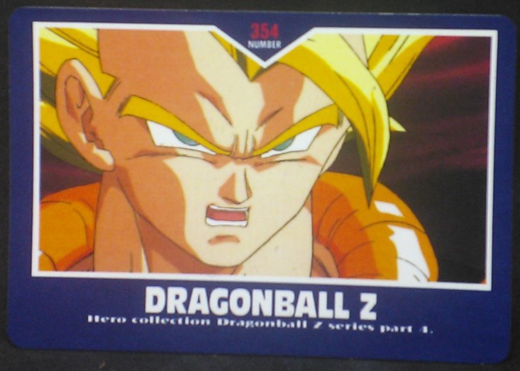 tcg jcc carte dragon ball z hero collection part 4 n°354 (2002) amada gogeta dbz cardamehdz