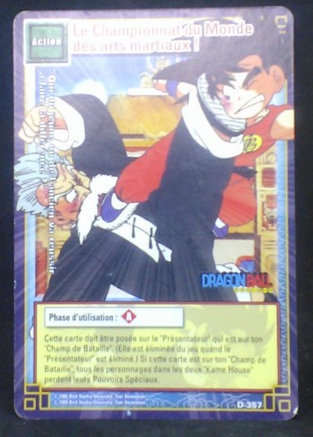 carte dragon ball Cartes à jouer et à collectionner (JCC) Part 3 D-357 (2006) bandai songoku vs jacky choun db cardamehdz