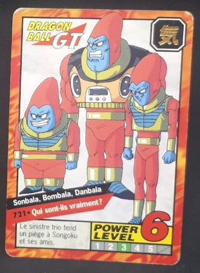 carte dragon ball gt Carddass Le Grand Combat Part 7 n°721 (1997) bandai sondola bombala dandala dbgt 