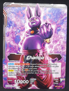 carte dragon ball super card game fr part 1 BT1-001 R (foil) bandai (2018) bandai champa dieu de la destruction dbscg