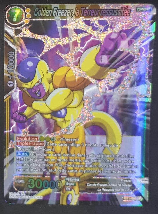 carte dragon ball super card game fr part 1 BT1-081 SR (foil) bandai (2018) golden freezer la terreur ressuscitée dbscg 