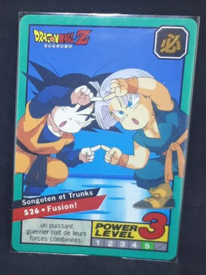 carte dragon ball z Carddass Le Grand Combat Part 2 n°526 (hidden prisme) (1996) Bandai songoten trunks dbz 