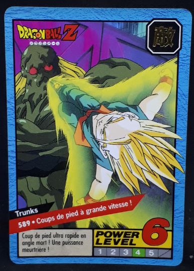 carte dragon ball z Carddass Le Grand Combat Part 4 n°589 (1996) Bandai trunks vs bio broly dbz