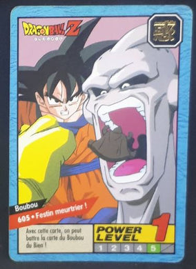 carte dragon ball z Carddass Le Grand Combat Part 4 n°605 (1996) bandai songoku vs majin bou dbz 