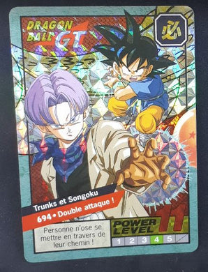 carte dragon ball z Carddass Le Grand Combat Part 6 n°694 (double prisme) (1997) bandai songoku trunks oub dbz
