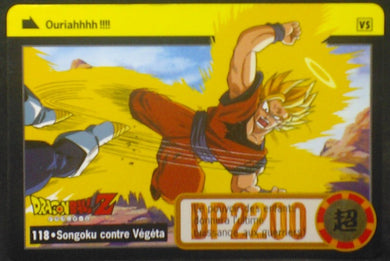 carte dragon ball z Carddass fr Part 19 n°118 (total n°764) (1995) bandai songoku dbz cardamehdz