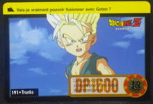 Charger l&#39;image dans la galerie, carte dragon ball z Carddass fr Part 21 n°191 (total n°828) (1996) bandai trunks dbz cardamehdz