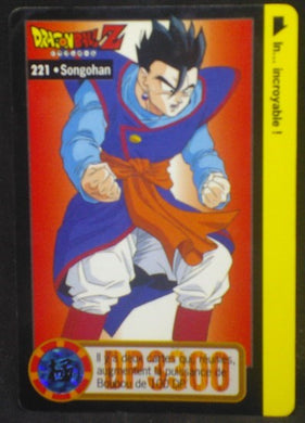 carte dragon ball z Carddass fr Part 22 n°221 (total n°867) (1996) bandai songohan dbz cardamehdz