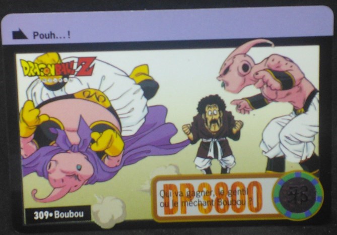 carte dragon ball z Carddass fr Part 24 n°309 (total n°955) (1997) bandai hercules boubou majin bou dbz cardamehdz