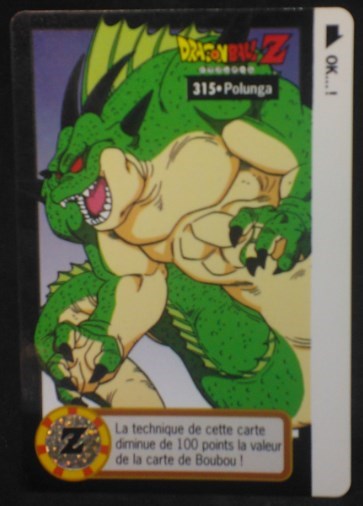carte dragon ball z Carddass fr Part 24 n°315 (total n°961) (1997) bandai polunga dbz cardamehdz