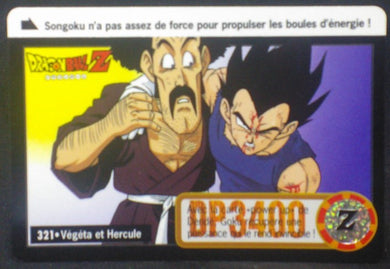 carte dragon ball z Carddass fr Part 24 n°321 (total n°967) (1997) bandai vegeta hercules dbz cardamehdz