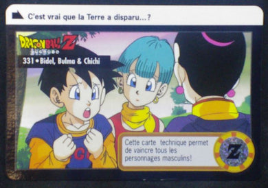 carte dragon ball z Carddass fr Part 25 n°331 (total n°977) bandai 1997 videl bulma chichi dbz cardamehdz