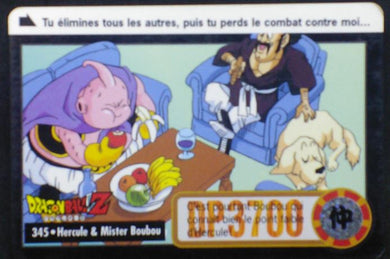 carte dragon ball z Carddass fr Part 25 n°345 (total n°991) bandai (1997) boubou hercules dbz cardamehdz