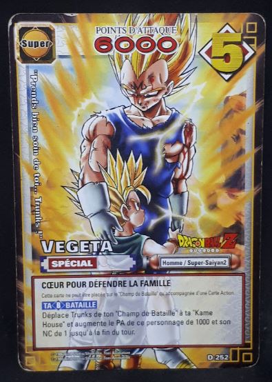 carte dragon ball z Cartes À Jouer Et À Collectionner (JCC) Part 3 n°D-252 (2006) bandai majin vegeta trunks dbz cardamehdz
