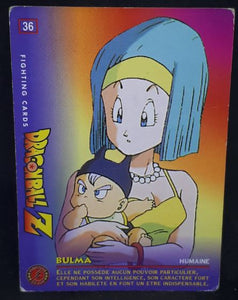 carte dragon ball z Fighting Cards n°36 (1999) panini bulma dbz cardamehdz