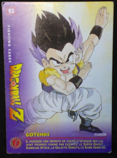 carte dragon ball z Fighting Cards n°63 (1999) panini gotenks dbz cardamehdz