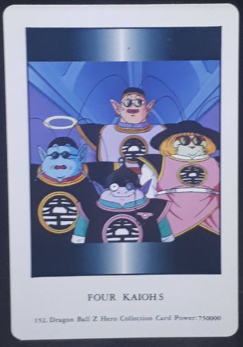 carte dragon ball z Hero Collection Part 1 n°152 (1993) Amada les 4 kaioh dbz cardamehdz