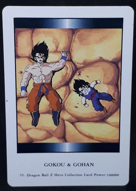 carte dragon ball z Hero Collection Part 1 n°35 (1993) Amada songoku songohan dbz cardamehdz