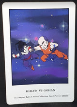 Charger l&#39;image dans la galerie, carte dragon ball z Hero Collection Part 1 n°45 (1993) Amada songohan vs krilin dbz cardamehdz