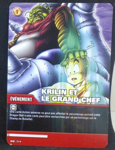carte dragon ball z Super Cartes À Jouer Et À Collectionner Part 2 n°DB-314 (2009) krilin et le chef namek bandai cardamehdz