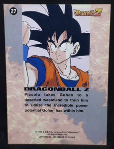 carte dragon ball z Trading card DBZ Part 1 n° 27 (1996) (us) Amada songohan cardamehdz