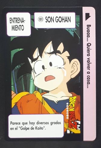 carte dragon ball z carddass espagnol part 3 n°101 (1993) songohan bandai