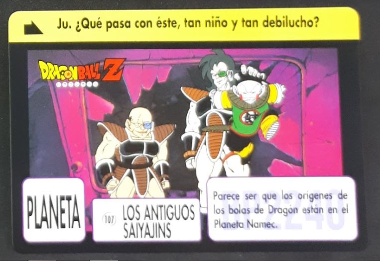 carddass espagnol part 3 n°107 (1993)