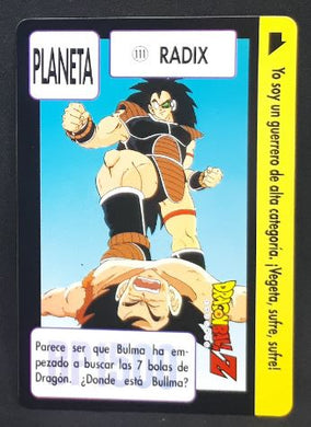 carte dragon ball z carddass espagnol part 3 n°111 (1993) songoku vs radditz bandai 