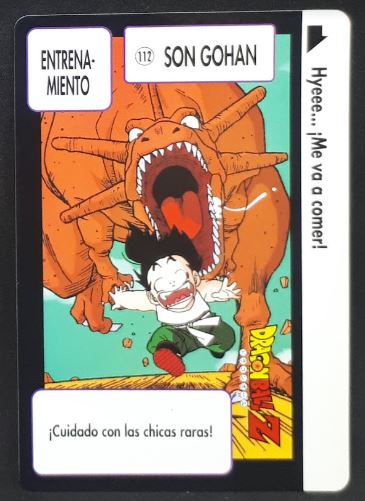 carte dragon ball z carddass espagnol part 3 n°112 (1993) songohan bandai 